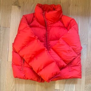 Women's Tory Burch Vibrant Red Puffer Jacket S